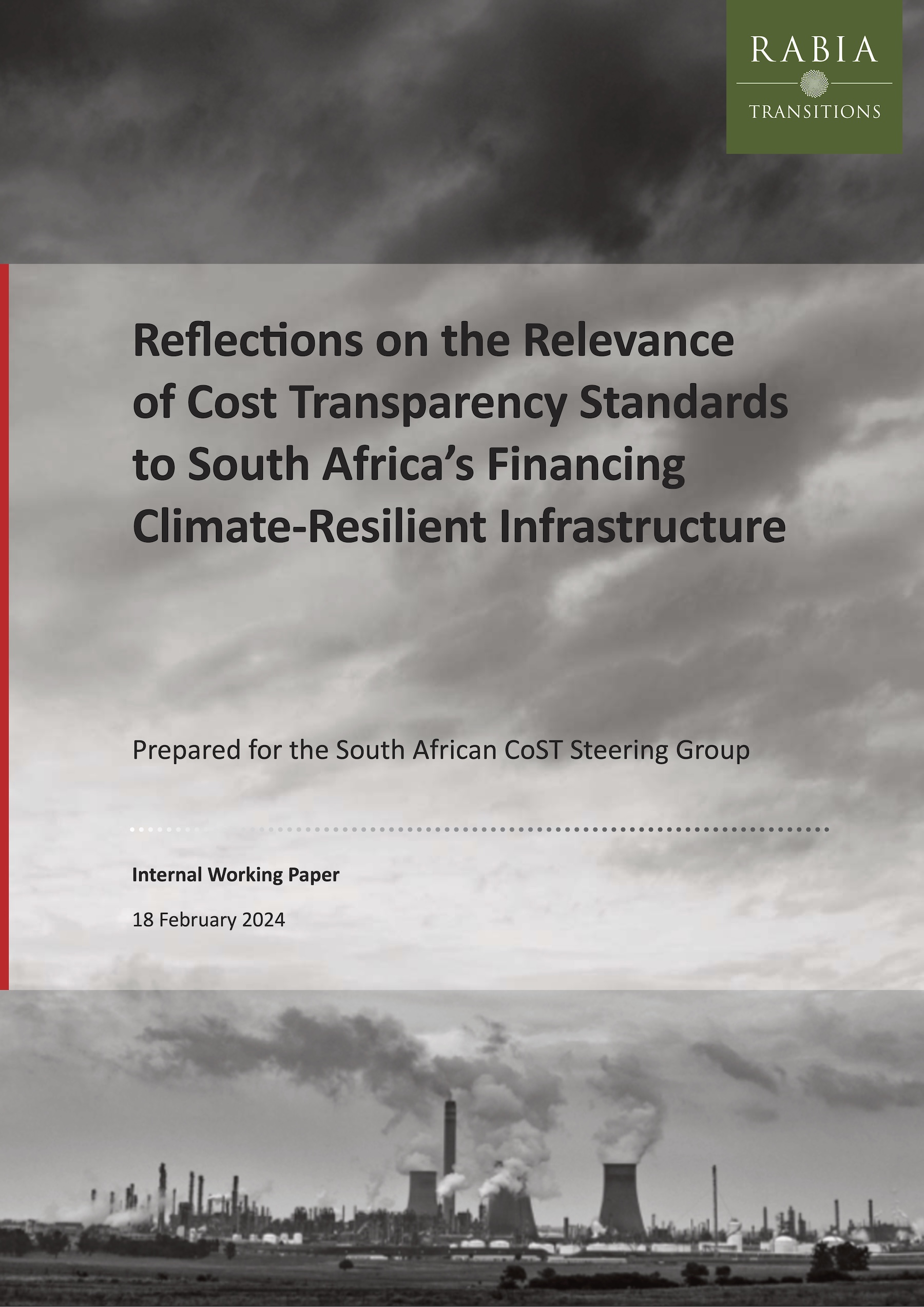 Reflections on the Relevance of Cost Transparency Standards to South Africa’s Financing Climate-Resilient Infrastructure
